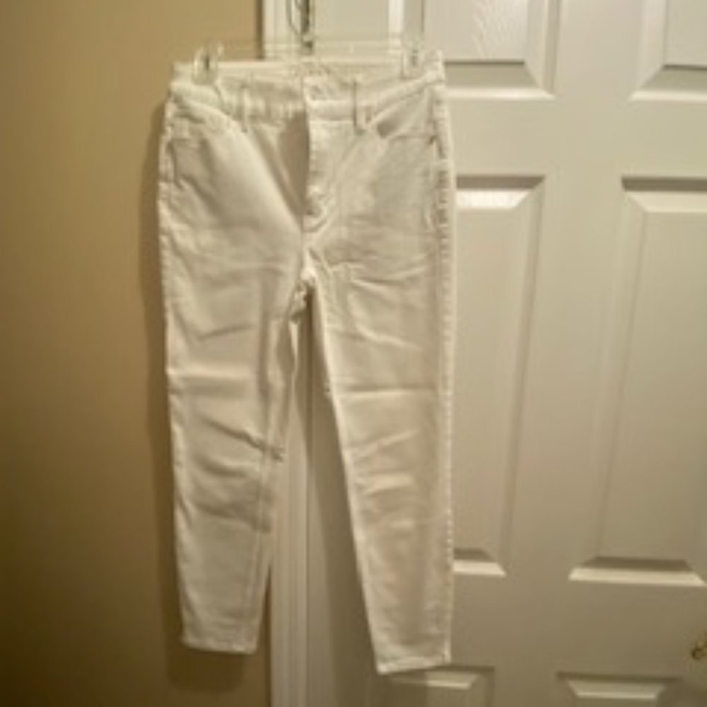 WHBM White Skinny Crop Denim
